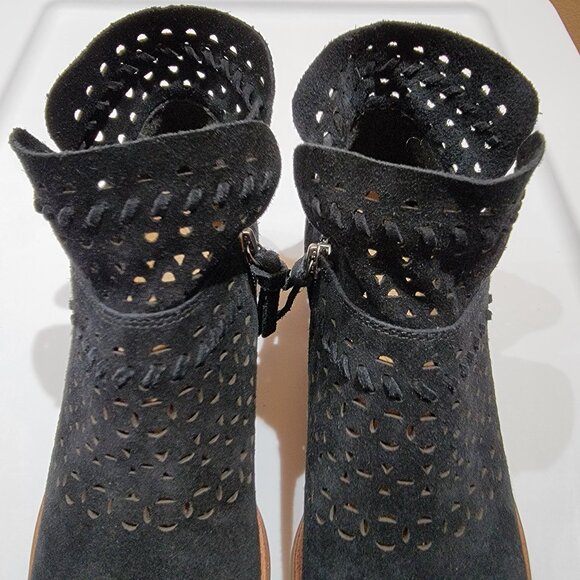 Söfft Brinkley Laser Cut Leather Bootie, BLACK SUEDE, Size 8.5M, NWT - Picture 8 of 16